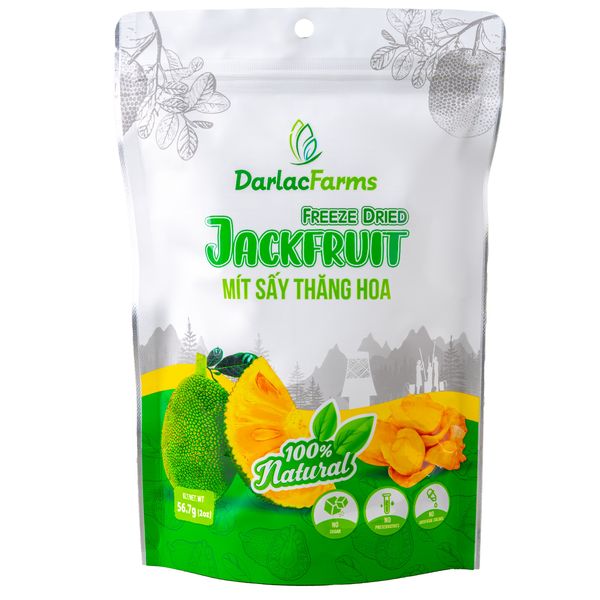 DARLAC FARMS Freeze Dried Jackfruit Bites, No Sugar Added, Healthy Fruit Snacks for Kids, Adults & All Ages, from 베트남 supplied by Darlac Farms - 건조 잭프루트