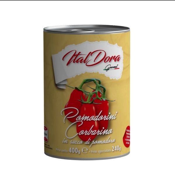 Pomodorini Corbarino from 이탈리아 supplied by Italdora - Can (400 g) 통조림 또는 병에 든 토마토
