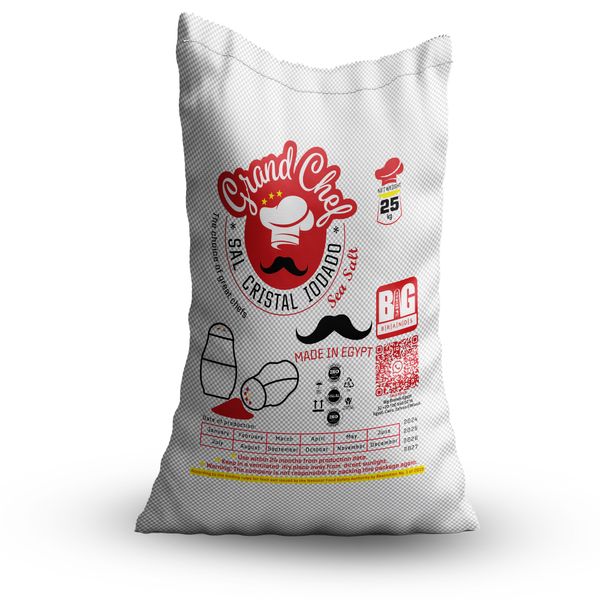 Grand Chef 25kg Egyptian Sea Salt: Iodized, Food Grade, Meets Global Standards |highest quality salt from 이집트 supplied by Mr.Salt - Natural Products 소금