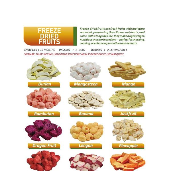 Freeze Dried Fruits from 태국 supplied by 3 SEASONS FRUIT INDUSTRY CO., LTD. - Mixed 기타 말린 과일
