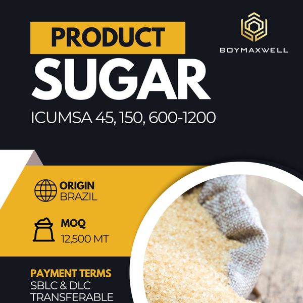 SUGAR ICUMSA 45 from 브라질 supplied by Boymaxwell Indojaya Grup Ltd. - 이쿰사 45 설탕